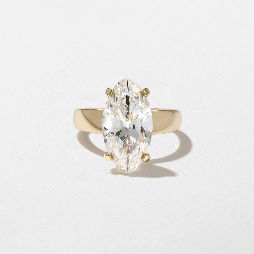 5 Carat Oval Cut Lab Grown Diamond Ring in 14K Solid Gold - Mivaan Fine Jewelry