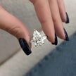 5 Carat Pear Cut Lab Grown Diamond Three Stone Engagement Ring - Mivaan Fine Jewelry