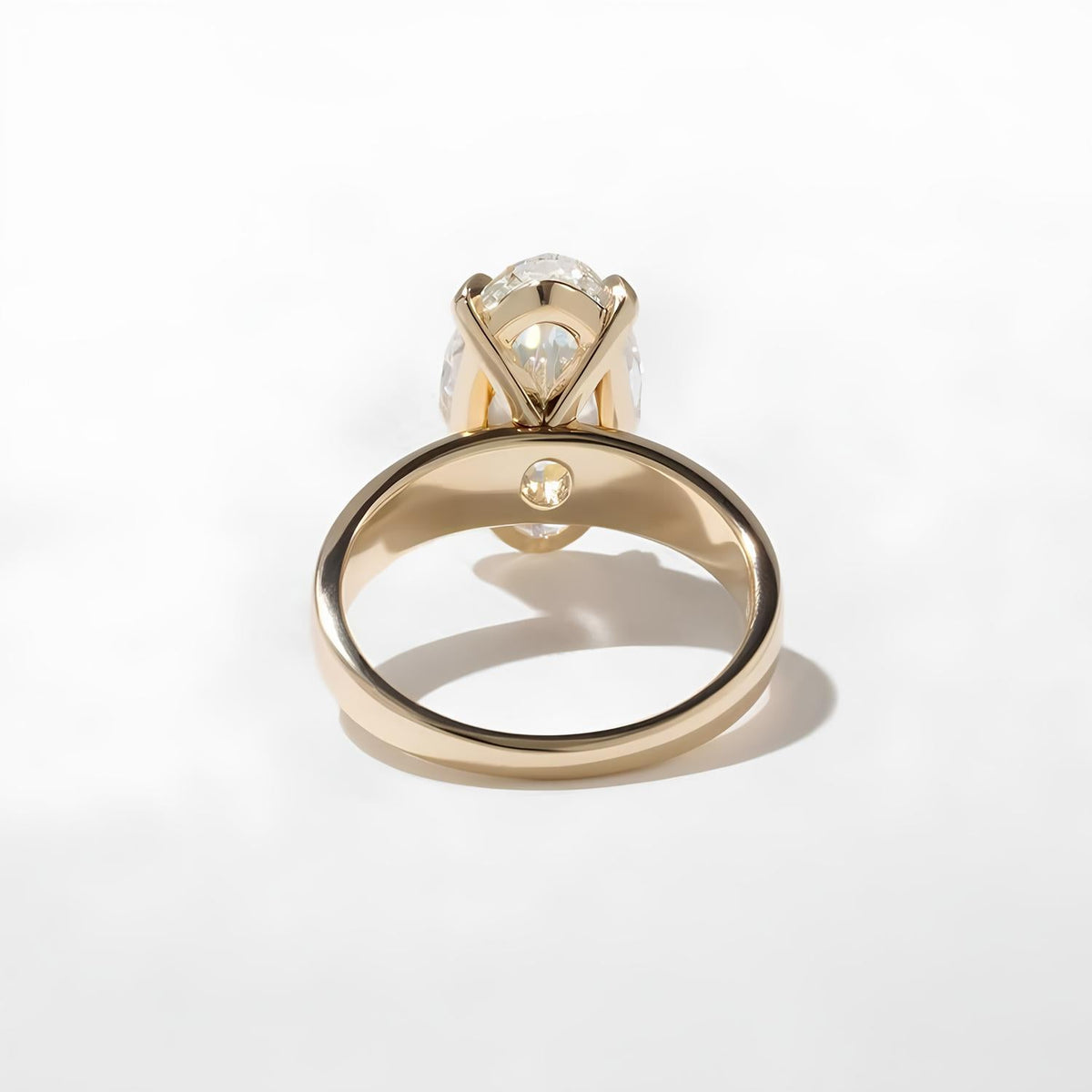 5.00 Carat Oval Cut Lab Grown Diamond Statement Ring in Solid Gold - Mivaan Fine Jewelry