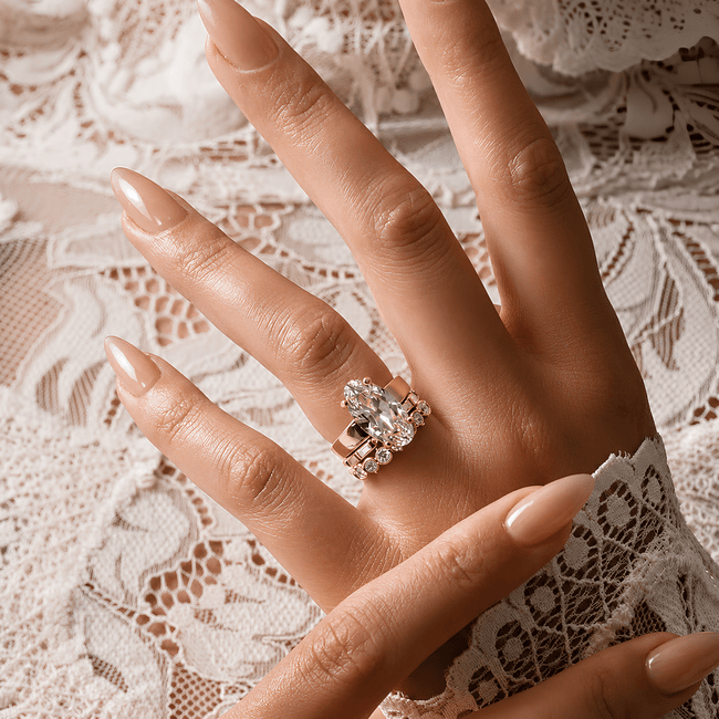 5.00 Carat Oval Cut Lab Grown Diamond Statement Ring in Solid Gold - Mivaan Fine Jewelry