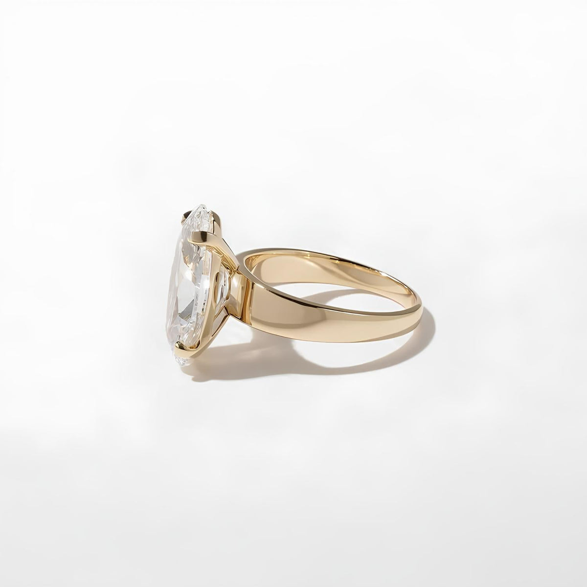 5.00 Carat Oval Cut Lab Grown Diamond Statement Ring in Solid Gold - Mivaan Fine Jewelry