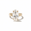 5.00 Carat Oval Cut Lab Grown Diamond Statement Ring in Solid Gold - Mivaan Fine Jewelry