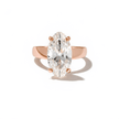 5.00 Carat Oval Cut Lab Grown Diamond Statement Ring in Solid Gold - Mivaan Fine Jewelry
