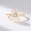 Elegant 2 Carat Oval Lab Diamond Ring Prong Set Ring - Mivaan Fine Jewelry