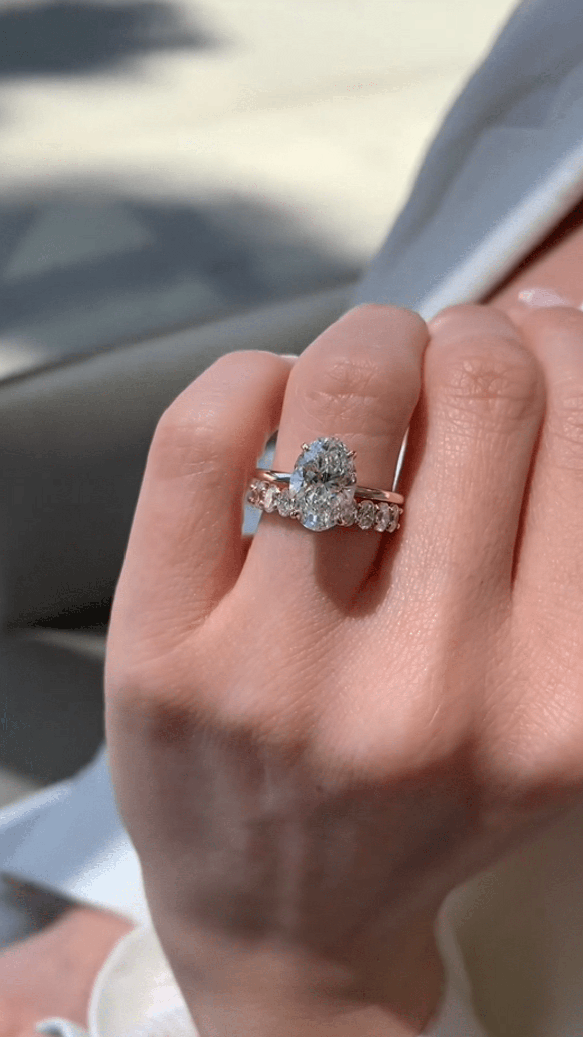 Elegant 2 Carat Oval Lab Diamond Ring Prong Set Ring - Mivaan Fine Jewelry