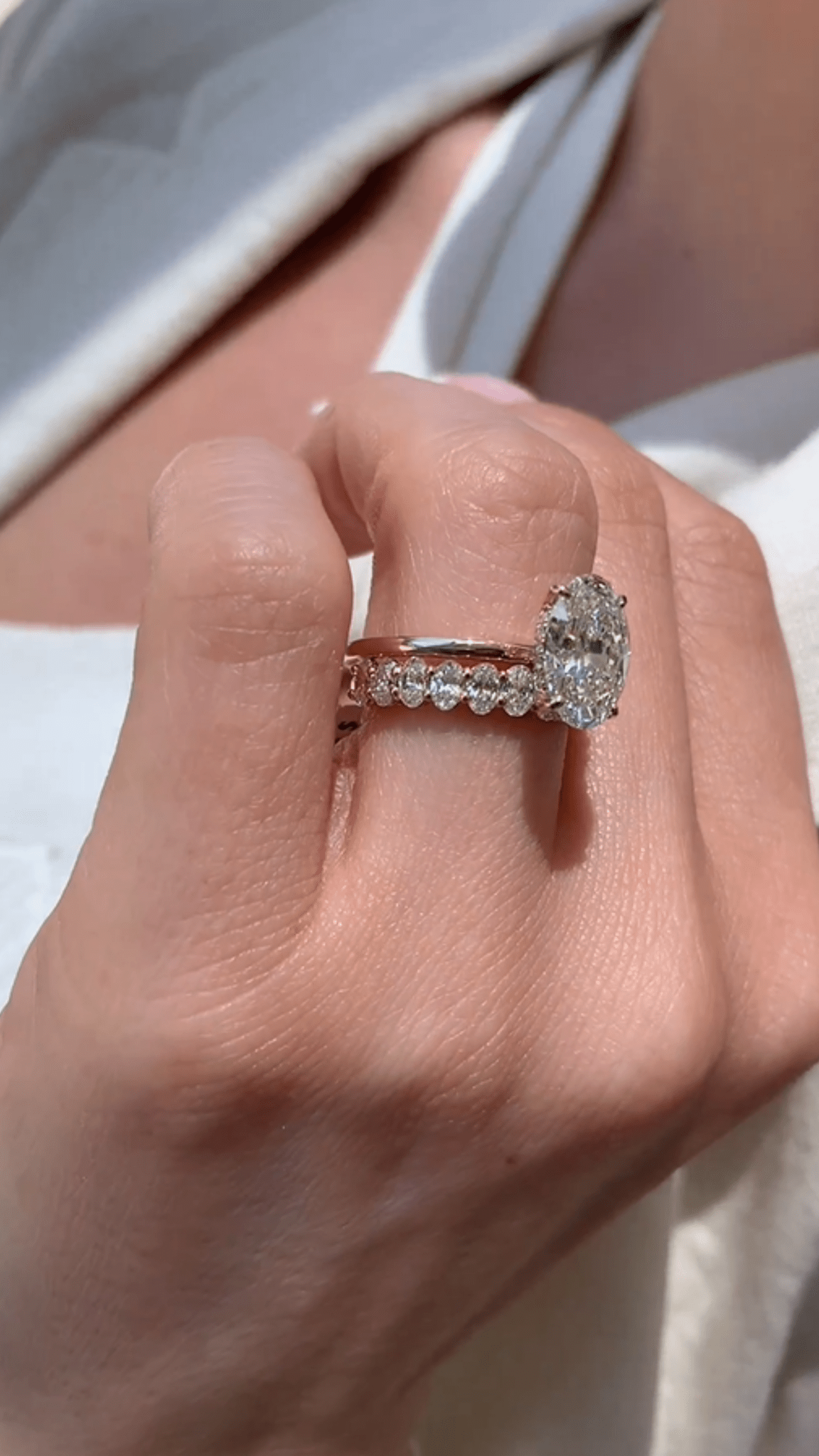 Elegant 2 Carat Oval Lab Diamond Ring Prong Set Ring - Mivaan Fine Jewelry