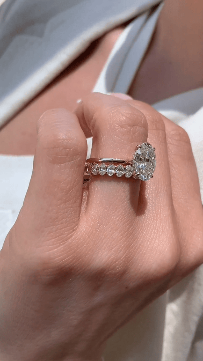 Elegant 2 Carat Oval Lab Diamond Ring Prong Set Ring - Mivaan Fine Jewelry