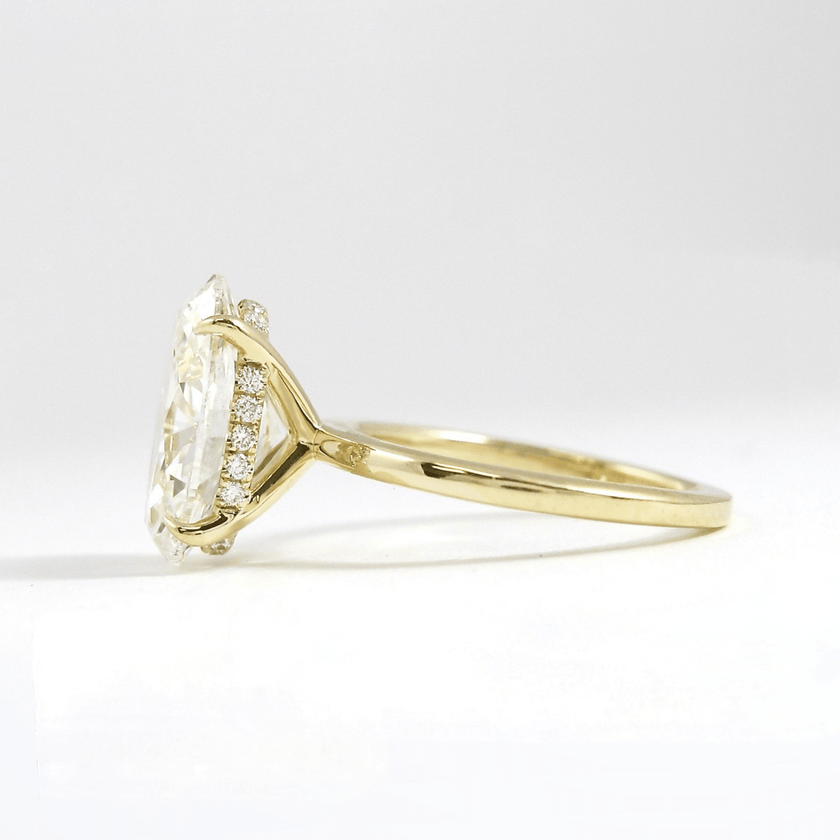 Elegant 2 Carat Oval Lab Diamond Ring Prong Set Ring - Mivaan Fine Jewelry