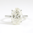 Elegant 2 Carat Oval Lab Diamond Ring Prong Set Ring - Mivaan Fine Jewelry
