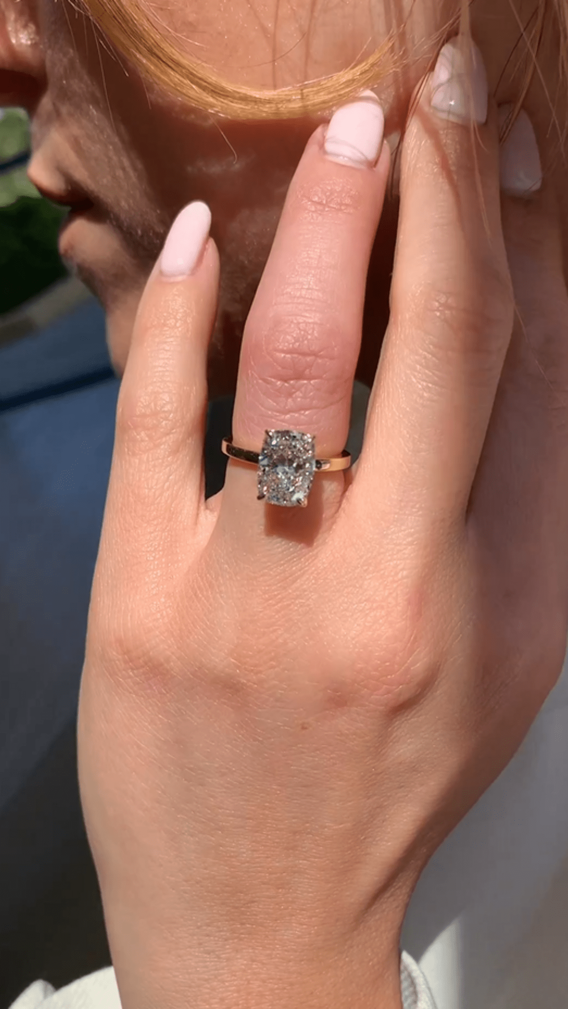 Elongated Cushion 2 Carat Lab Diamond Ring Sleek Minimal Design - Mivaan Fine Jewelry
