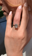 Elongated Cushion 2 Carat Lab Diamond Ring Sleek Minimal Design - Mivaan Fine Jewelry