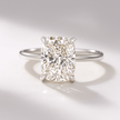 Elongated Cushion 2 Carat Lab Diamond Ring Sleek Minimal Design - Mivaan Fine Jewelry