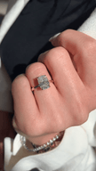 Elongated Cushion 2 Carat Lab Diamond Ring Sleek Minimal Design - Mivaan Fine Jewelry
