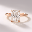 Elongated Cushion 2 Carat Lab Diamond Ring Sleek Minimal Design - Mivaan Fine Jewelry