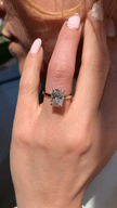 Elongated Cushion 2 Carat Lab Diamond Ring Sleek Minimal Design - Mivaan Fine Jewelry