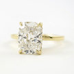 Elongated Cushion 2 Carat Lab Diamond Ring Sleek Minimal Design - Mivaan Fine Jewelry