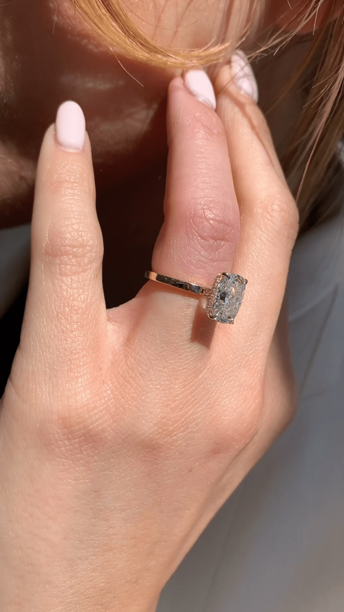 Elongated Cushion 2 Carat Lab Diamond Ring Sleek Minimal Design - Mivaan Fine Jewelry