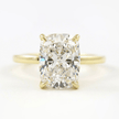 Elongated Cushion 2 Carat Lab Diamond Ring Sleek Minimal Design - Mivaan Fine Jewelry