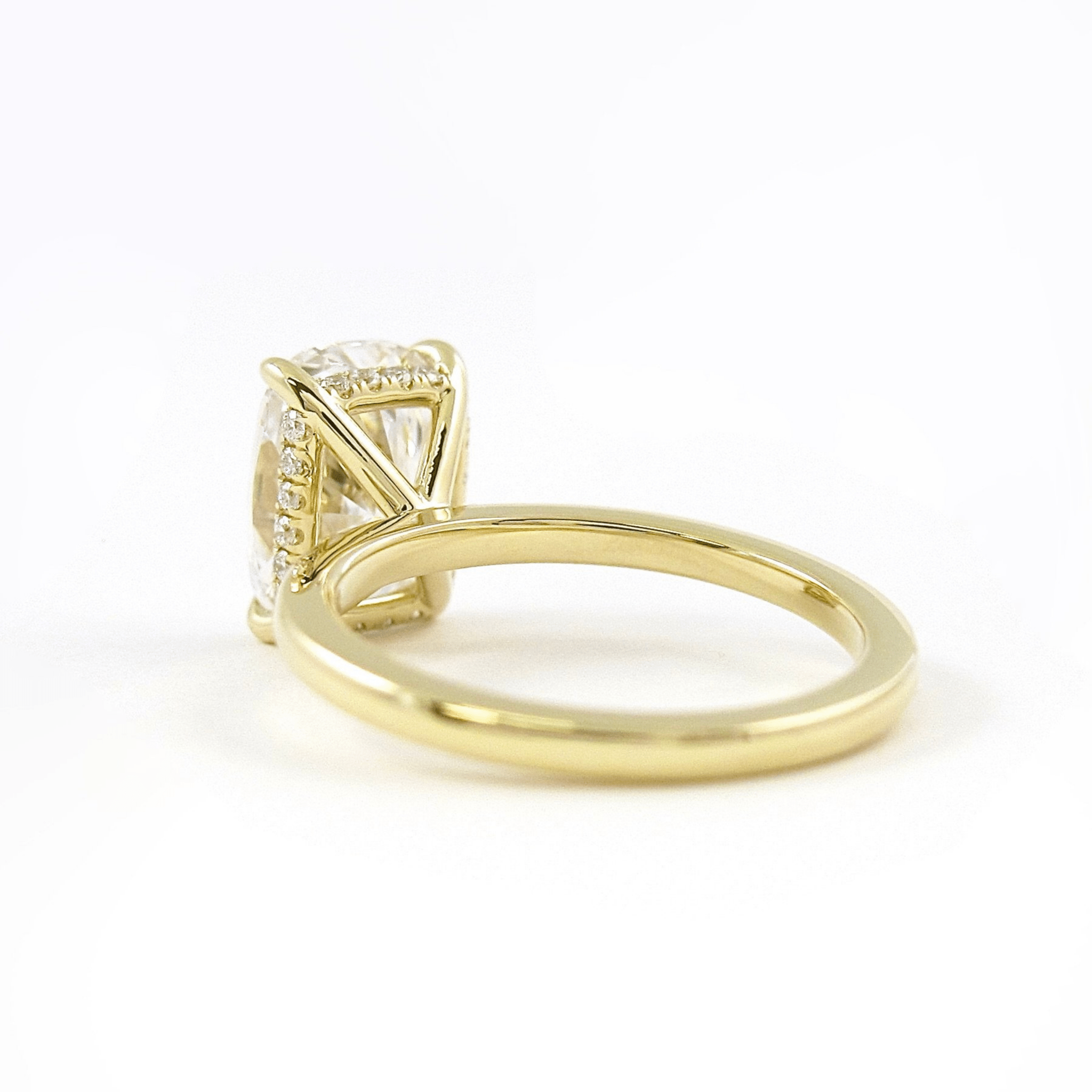 Elongated Cushion 2 Carat Lab Diamond Ring Sleek Minimal Design - Mivaan Fine Jewelry