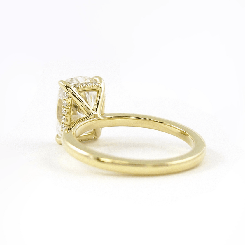 Elongated Cushion 2 Carat Lab Diamond Ring Sleek Minimal Design - Mivaan Fine Jewelry