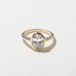 1.50 Carat Oval Cut Lab Grown Diamond Bezel Set Solitaire Ring in Solid Gold