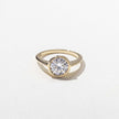 1.50 Carat Round Cut Lab Grown Diamond Bezel Set Solitaire Ring in Solid Gold