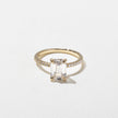 1.80 Carat Emerald Cut Lab Diamond Ring with Pavé Band in Solid Gold