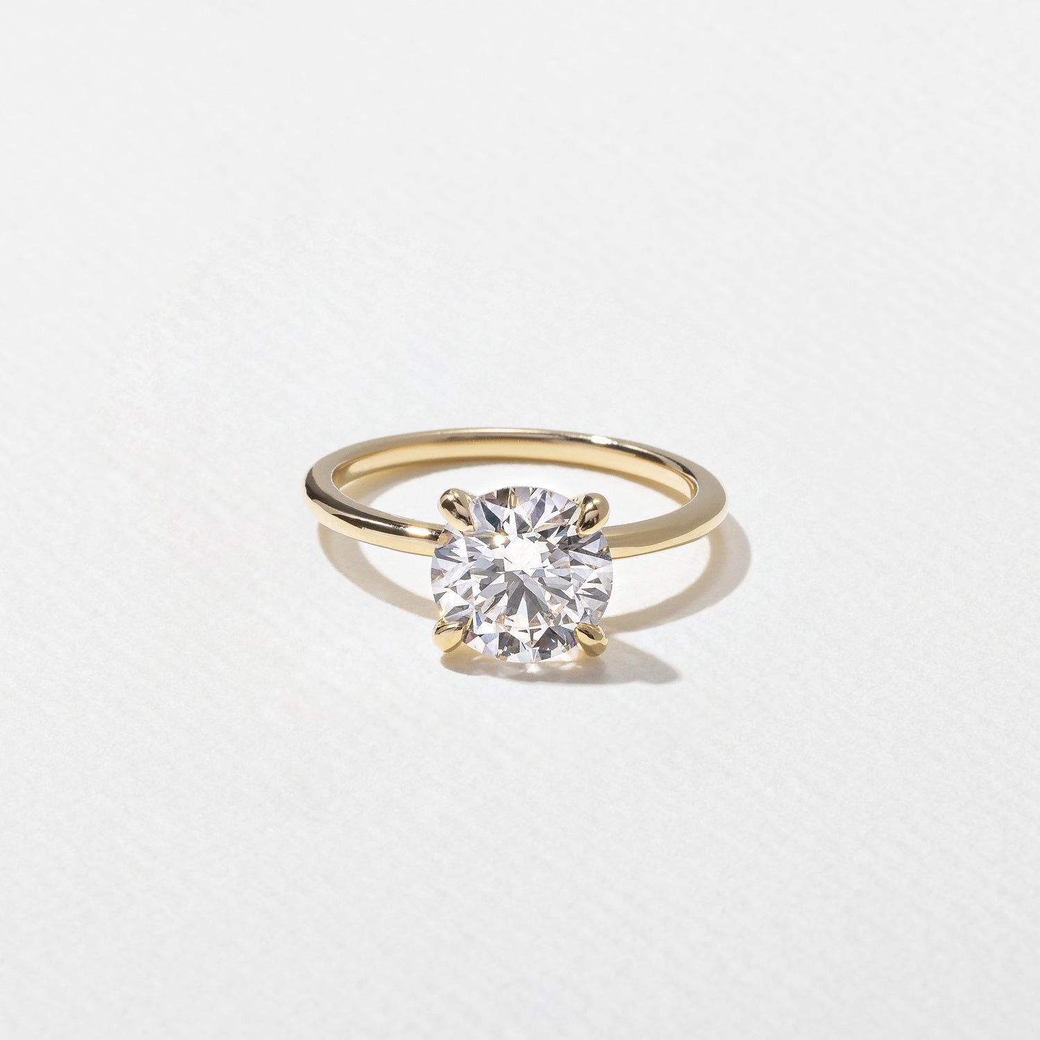 2 Carat Round Cut Lab Grown Diamond Solitaire Ring in Solid Gold
