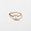 1.35 Carat Emerald Cut Lab Grown Diamond Solitaire Ring in Solid Gold