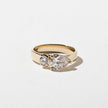 1.10 Carat Pear Cut Lab Diamond Toi et Moi Ring with Round Diamond