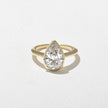2.50 Carat Pear Cut Lab Grown Diamond Bezel Set Solitaire Ring in Solid Gold