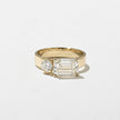 2.20 Carat Emerald Cut Lab Diamond Toi et Moi Ring with Round Diamond