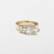 2.30 Carat Oval Cut Lab Diamond Dual Stone Ring in Solid Gold