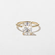 3 Carat Cushion Cut Lab Diamond Solitaire Ring in Solid Gold