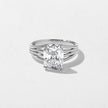 3 Carat Cushion Cut Lab Diamond Solitaire Ring Multi Band Ring