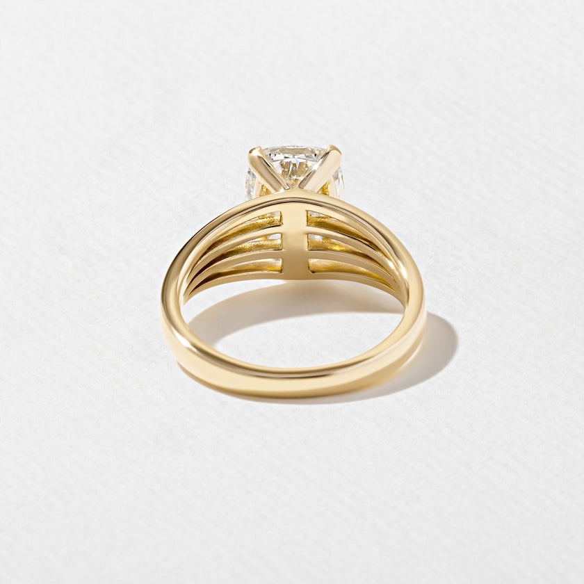 3 Carat Cushion Cut Lab Diamond Solitaire Ring Multi Band Ring